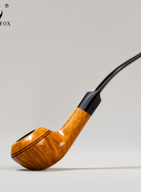 德罗西亚牛头大号精品手工大烟斗进口石楠木3mm烟道亚克力烟嘴