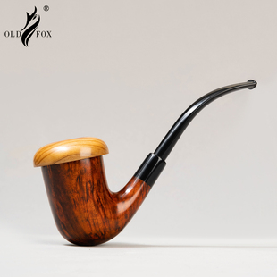 老狐狸一物一拍精品手工实大木烟斗进口石楠木3mm烟道坎伯兰烟嘴