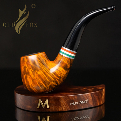 进口石楠木烟斗手工弯式烟斗传统老式过滤抖烟具配件实木烟斗男士