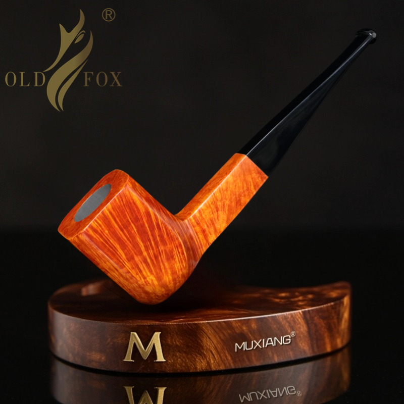 手工石楠木烟斗判官烟斗八面体直式传统老式过滤烟具配件烟斗男士
