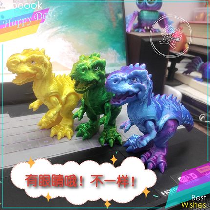 批发3d打印霸王龙恐龙可活动关节可动摆件儿童礼物玩具景区摆摊