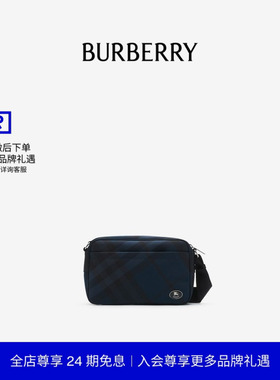 【24期免息】BURBERRY男士 纤巧 Grid 斜背包 81146221