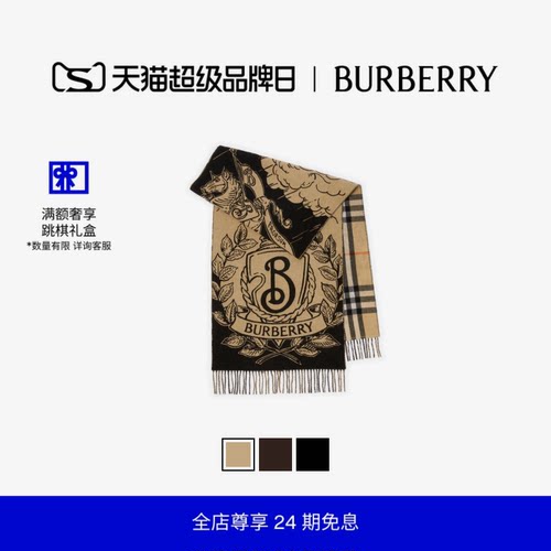 双面风暴骑士图案围巾BURBERRY