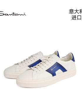 Santoni意大利进口春夏款板鞋男士休闲百搭小白鞋板鞋运动鞋21779