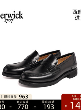 BERWICK西班牙进口经典固特异女士一脚蹬牛皮商务正装休闲皮鞋175