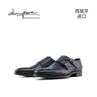 手工布洛克雕花擦色男皮鞋 孟克鞋 5311 时尚 Zampiere西班牙进口经典