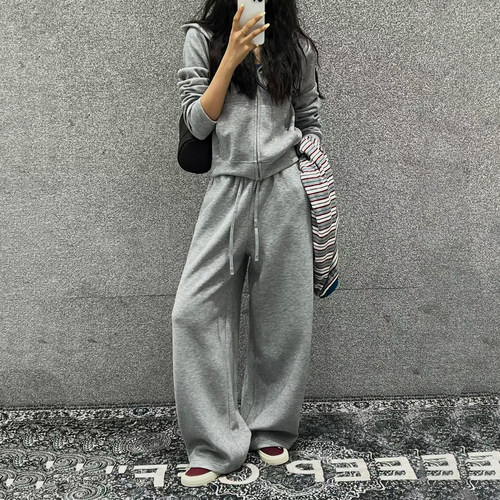 2026秋新女连帽运动套装两件套