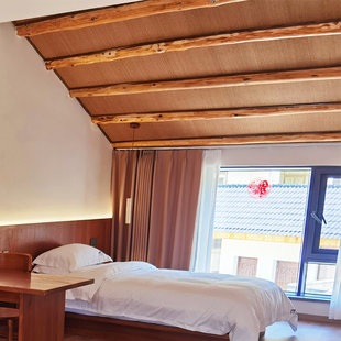 日式竹编竹席吊顶墙面装饰装修材料复古酒店民宿餐厅茶室榻榻米房