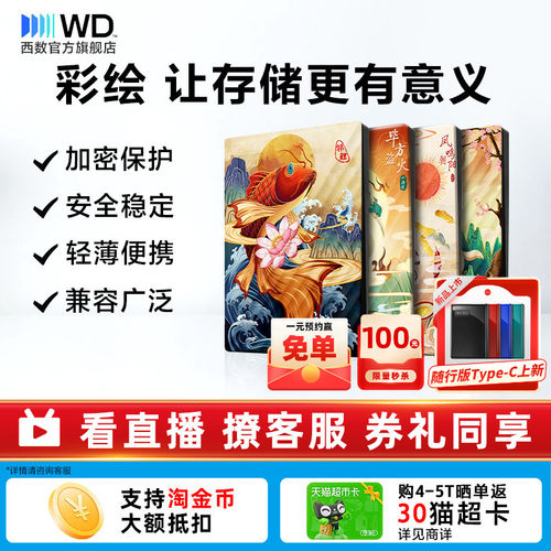 WD西部数据5T移动硬盘生肖祥瑞篇