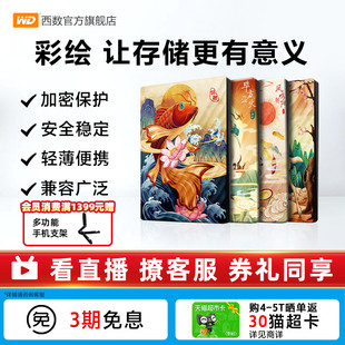 WD西数移动硬盘5t电脑外置外接机械大容量存储彩绘 生肖祥瑞篇
