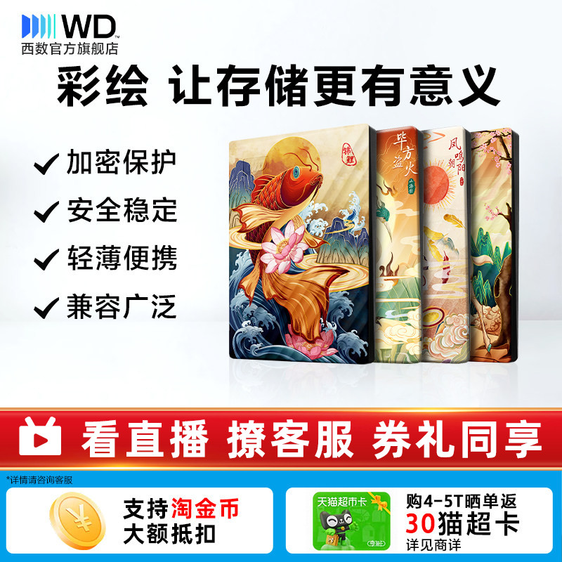 WD西部数据5T移动硬盘生肖祥瑞篇图片