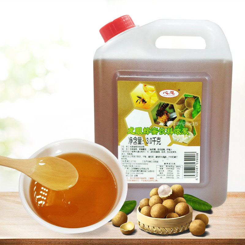 意蜂心愿龙眼蜂蜜 龙眼花蜜味饮料浓浆3kg奶茶甜品店商用原料
