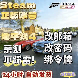 令牌 Steam 可换绑邮箱密码 成品号初始号白号 自动发货 地平线4