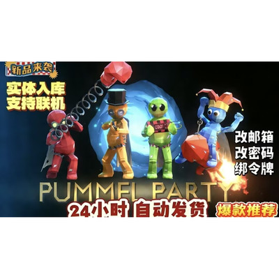 Steam正版 揍击派对初始号白号 可换绑邮箱密码令牌 自动发货