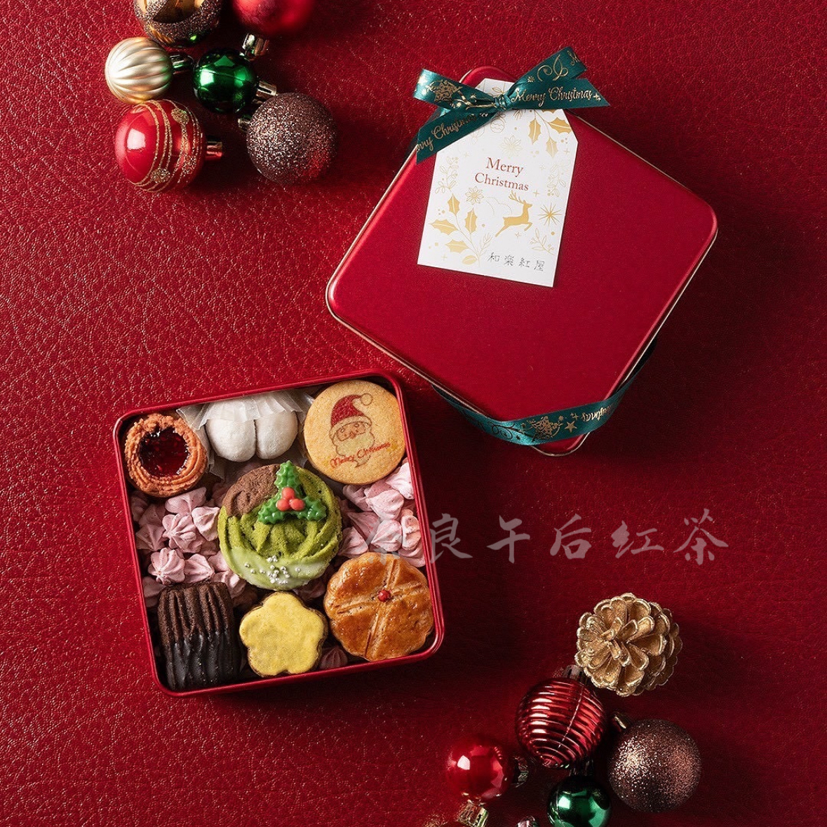 满200日本直邮 和乐红屋的圣诞曲奇罐