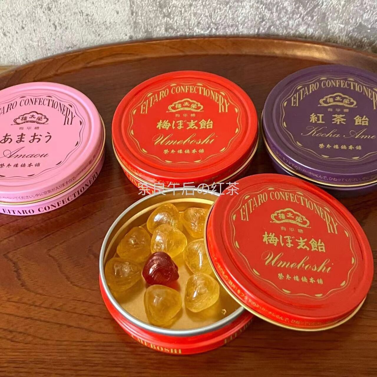 【现货】日本荣太楼总本铺 限量糖果铁盒 小圆罐50g