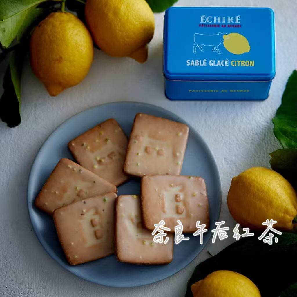日本直邮ECHIRE【新品季节限定】开心果柠檬黄油莎布蕾蓝罐6枚入