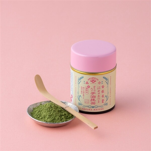 满200日本直邮春季限定日本AKOMEYA樱花入宇治抹茶粉缶