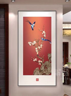 解语花玄关新中式是挂画