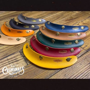 现货台湾PENGUIN头盔gallop3/4盔复古手工真皮遮阳三扣式短款帽檐