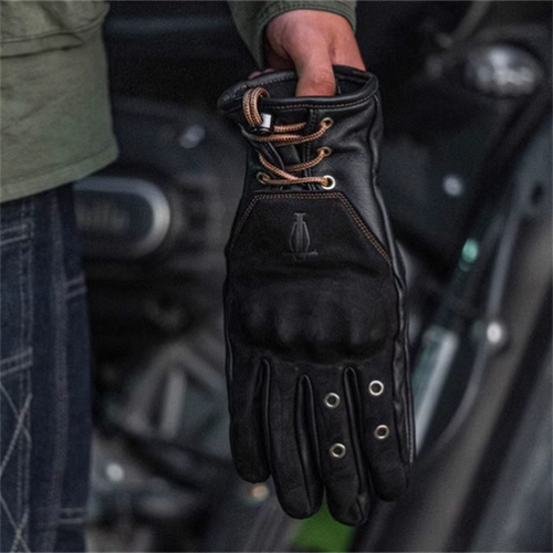 MRMOTOR长款手套羊皮柔软带护具