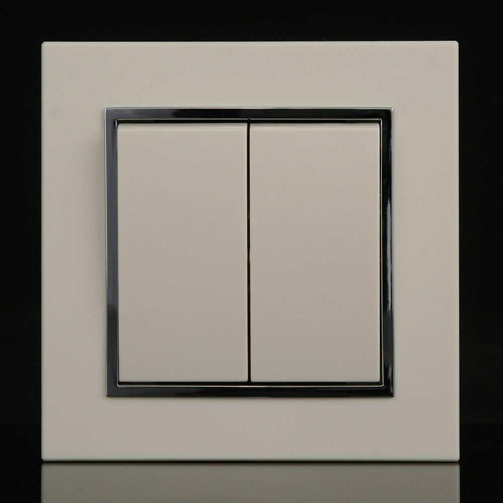 深圳天基德祺系列86型10a二位双联开关 双开双控面板 多种颜色