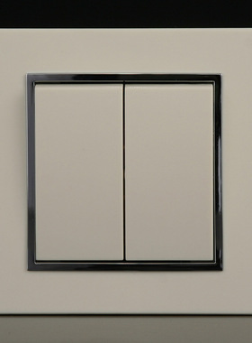 JC272-2 天基品牌德祺系列86型10A二位双联开关 象牙白金爵哑黑色