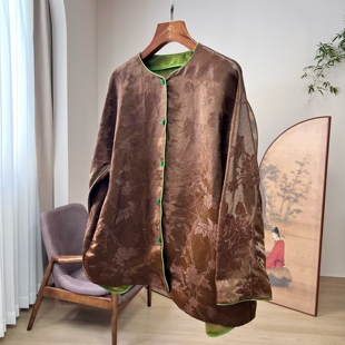 新中式 黛眉青山 高货 双面穿 外套 拉贝碧 复古个性 买一送一