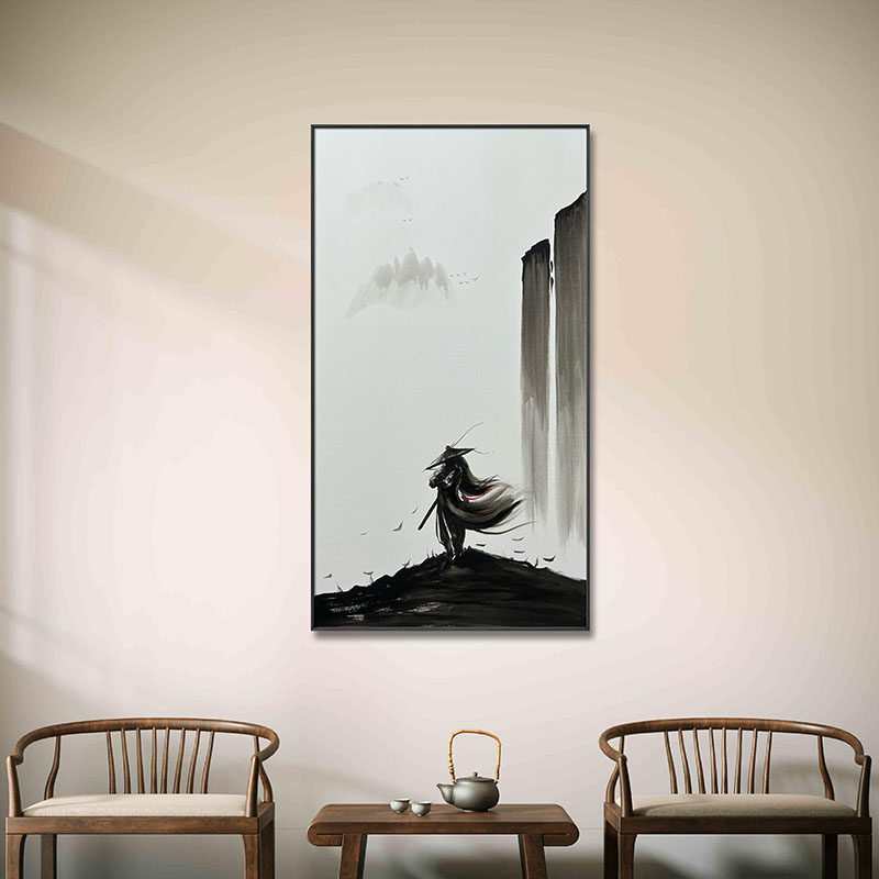 新中式水墨意境江湖挂画客厅沙发背景墙装饰画书房办公室禅意壁画