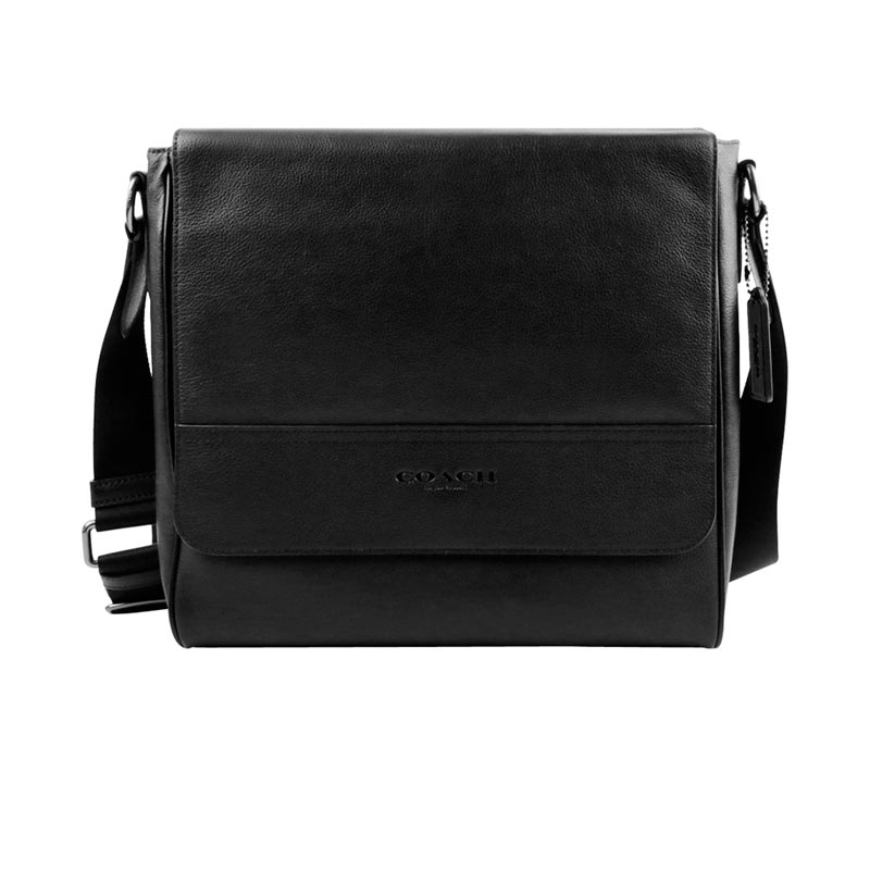 COACH/蔻驰包包奥莱款中号男士皮质翻盖单肩斜挎包68015