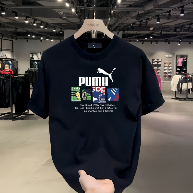 奥莱夏季薄款纯棉短袖男T恤新款宽松运动透气青年休闲打底上衣服