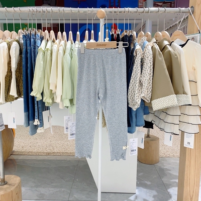 春秋季新款imau奕玛女小童装儿童休闲针织裤打底长裤47SF360205