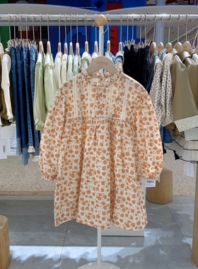 春秋季imau奕玛女大童装甜美碎花裙子儿童有袖连衣裙47LF471066