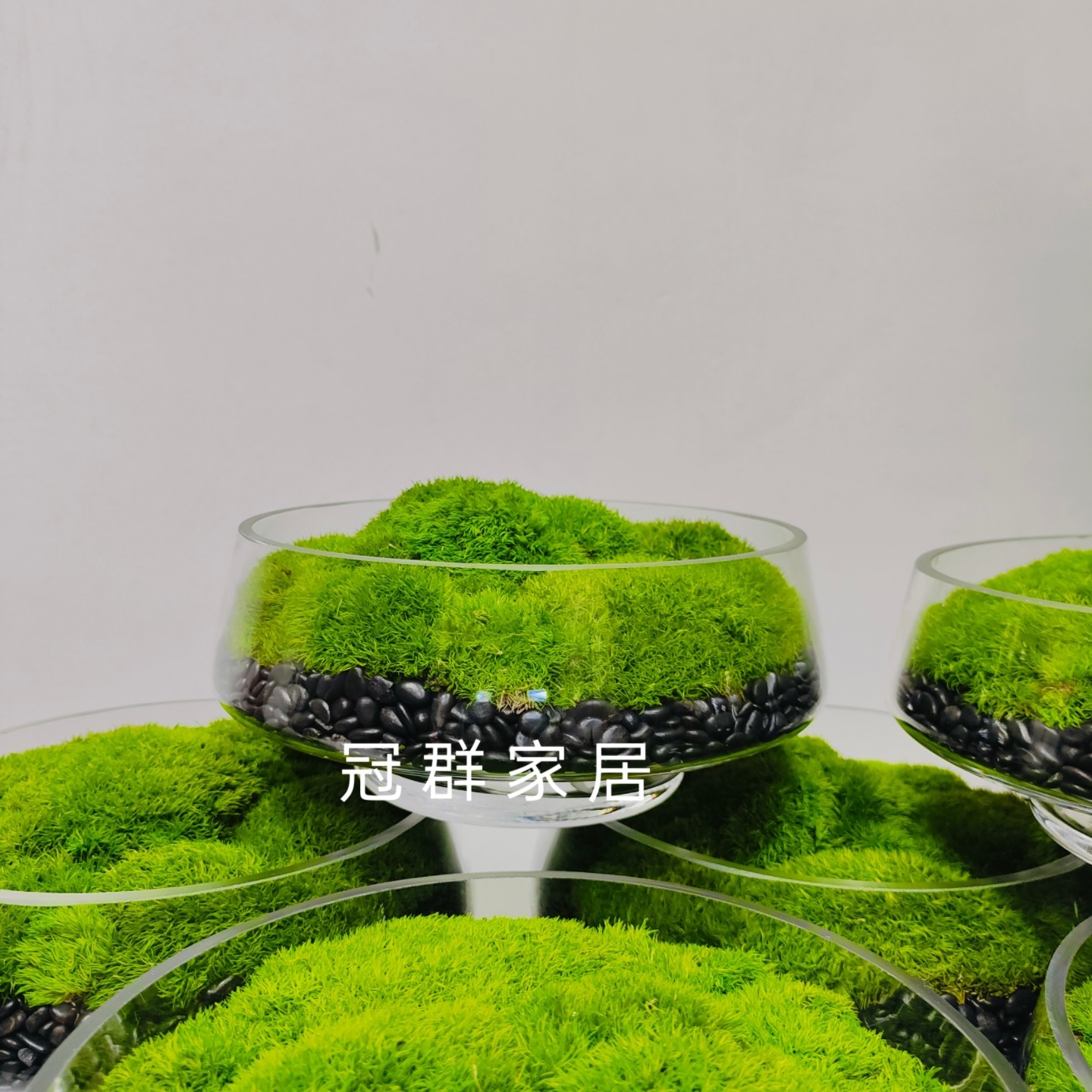 玻璃永生苔藓盆景摆件