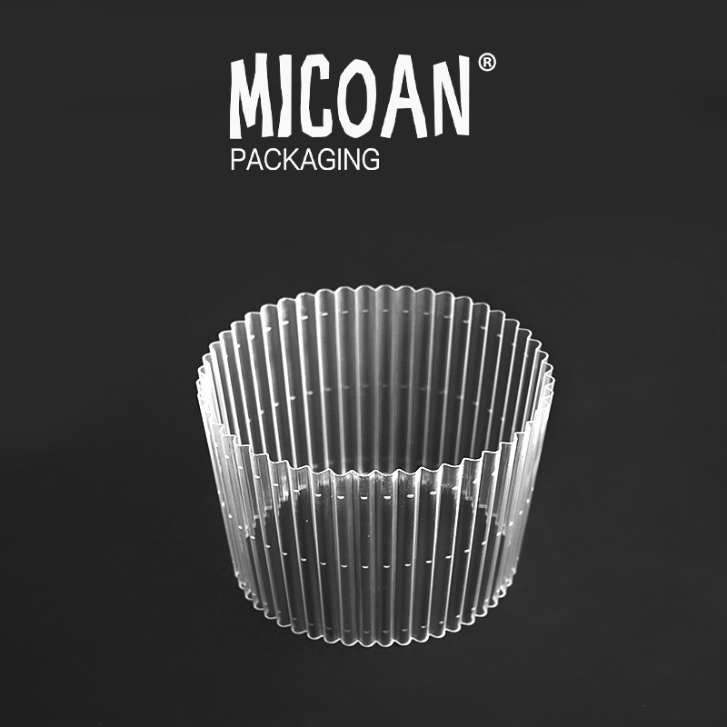 MICOAN名高 PP透明塑料杯套一次性防烫加厚PET冰杯防滑打包外卖