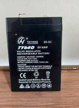 TAIYANG蓄电池 TY640 6V4.0AH电子秤 计价台称 天平秤 应急灯电瓶