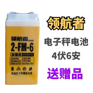 领航者蓄电池电子秤专用4伏6安大阳计价秤原装原厂旺威电池道特