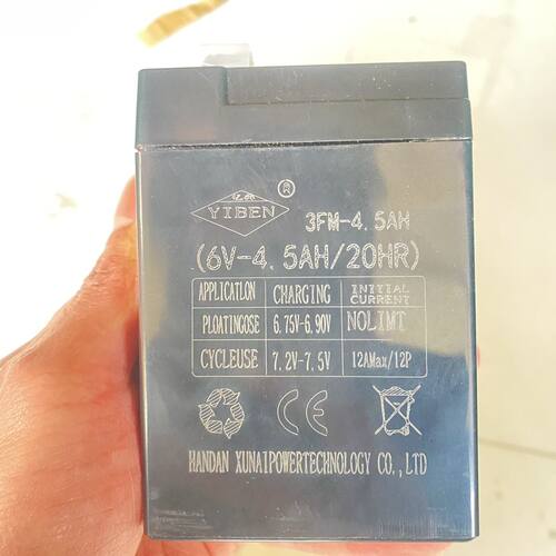 蓄电池3-DFM-4.5 6V4.5AH/20HR童车儿童电动三轮车电瓶原装通用型