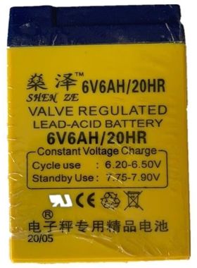 SHEN ZE 燊泽电池6V6AH/20HR电子秤专用精品电池SN2368 电池
