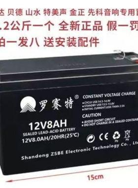 万利达音响网红音箱电瓶M+9810 9810S贝德BD1086电池12V8.0A