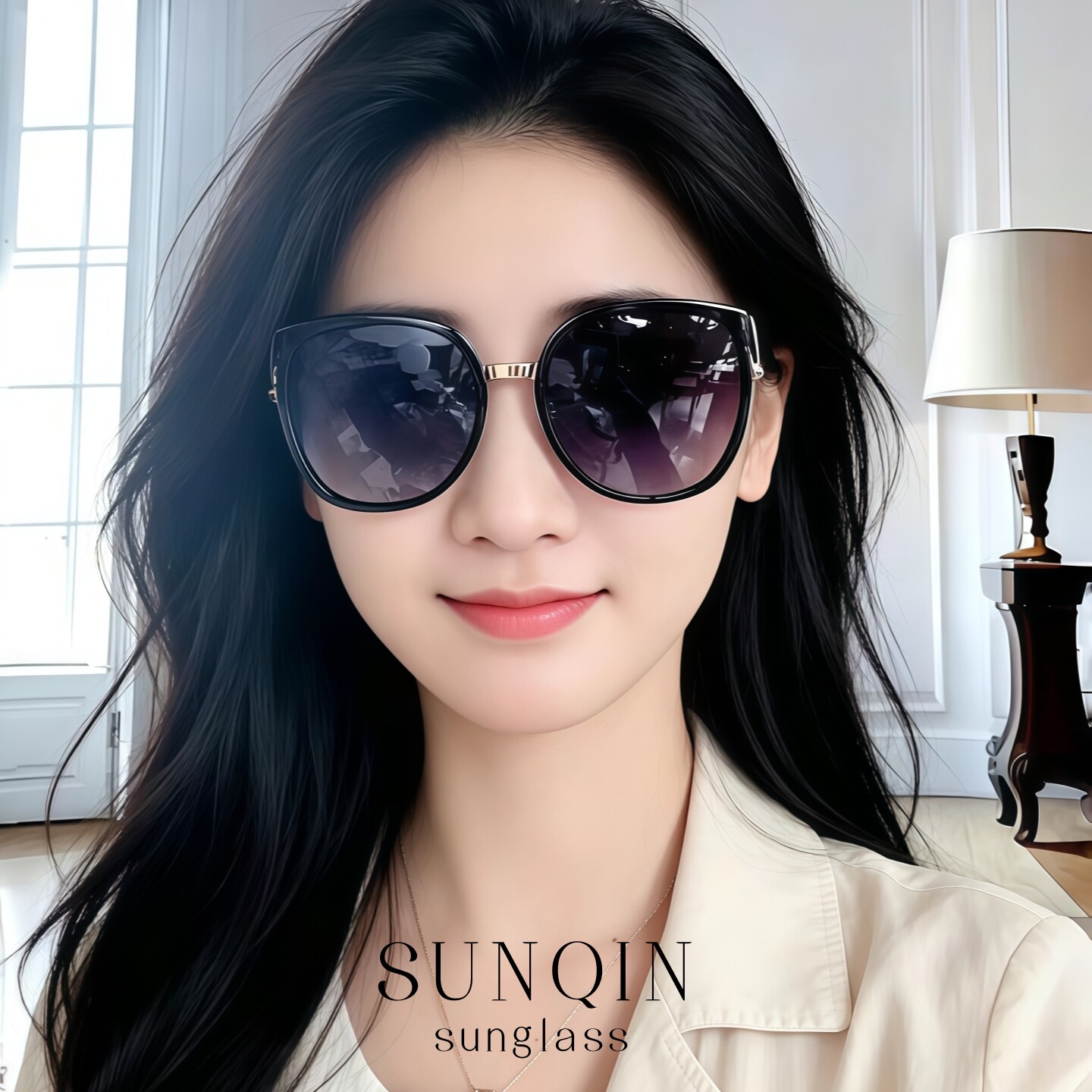 SUNQIN高级感偏光墨镜女2026新款时尚韩版太阳镜防紫外线眼镜超轻