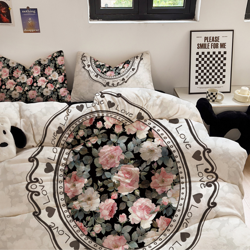 蓄热保暖3-4件法式法式复古玫瑰