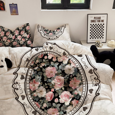 蓄热保暖3-4件法式法式复古玫瑰