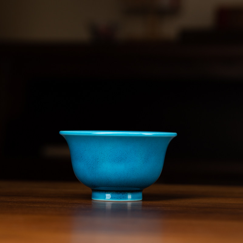 孔雀蓝小压手杯 涂景华,餐饮具,茶杯,淘宝优惠券,粉丝福利购,淘宝优惠卷