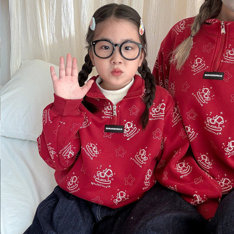 高级感亲子装秋冬长袖一家三口全家福2026马年母子母女装加绒卫衣,童装/婴儿装/亲子装,亲子装/亲子时装,淘宝优惠券,粉丝福利购,淘宝优惠卷