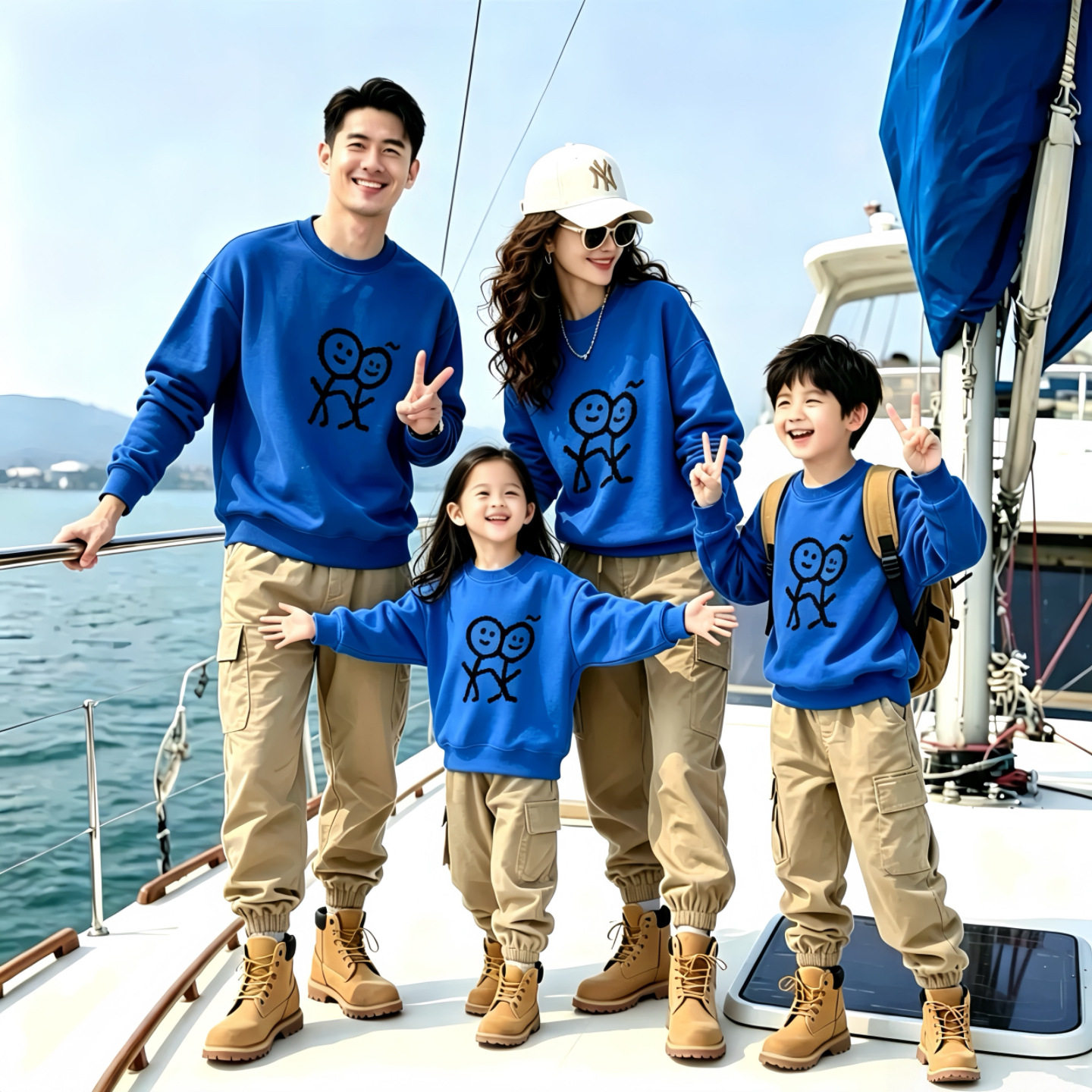 多巴胺亲子装一家三四口秋冬卫衣新款小月龄婴儿加绒母子母女上衣图片