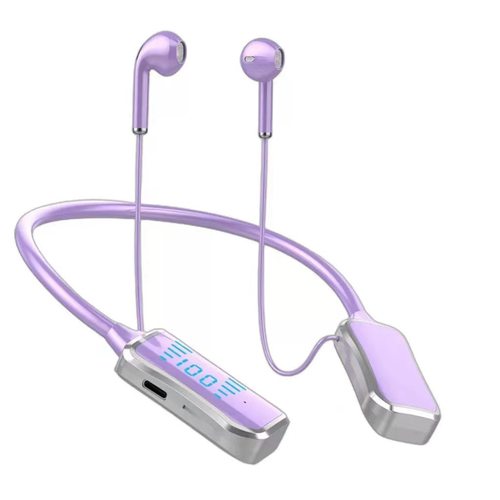 大电池挂脖蓝牙耳机LED屏电量显示K歌耳返源头工厂直发降噪