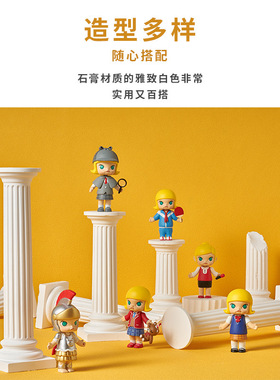 多利克罗马柱北欧石膏摆件拍照摄影道具布景家居装饰静物产品