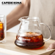 Cafede Kona hand made coffee pot domestic heat-resistant glass drip pot 360 / 600ml cloud sharing pot