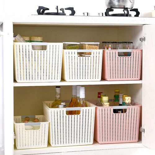 镂空零食杂物收纳盒洗澡仿藤编